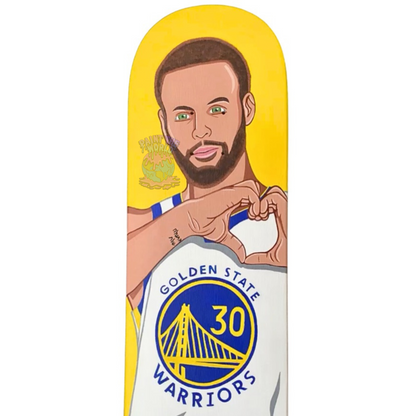 "Steph Curry" Skateboard Painting