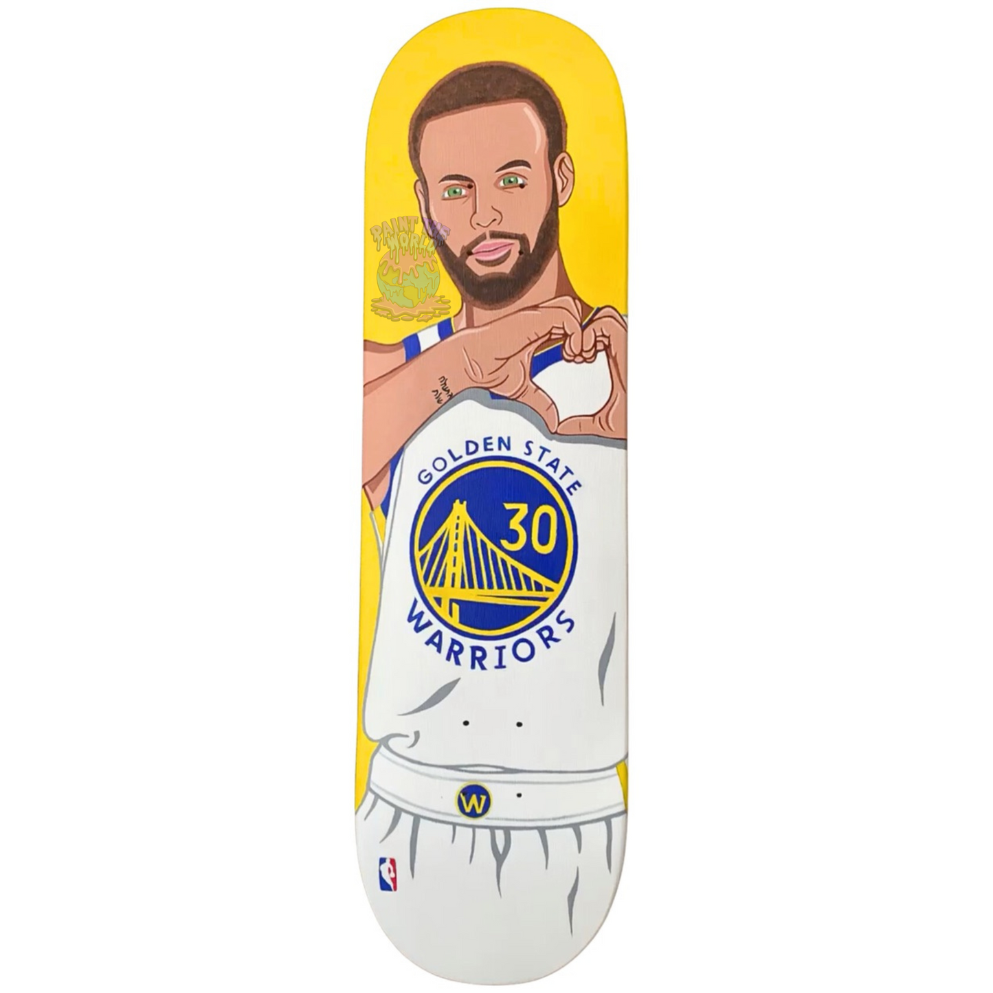 "Steph Curry" Skateboard Painting